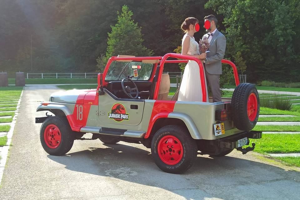 Mariage jeep jurassic park