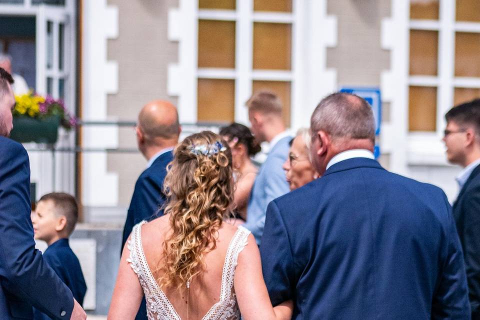 La mariée et son papa.