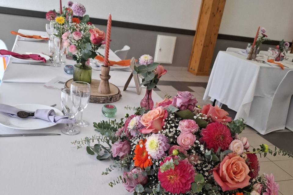 Centre table mariés
