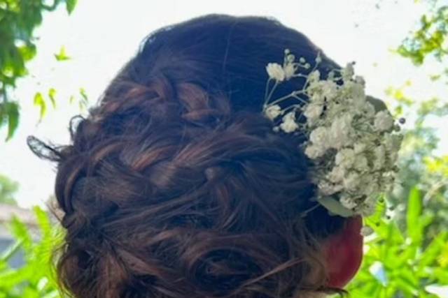 Chignon mariage bohème