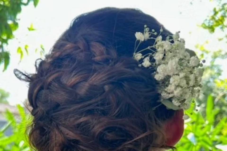 Chignon mariage bohème