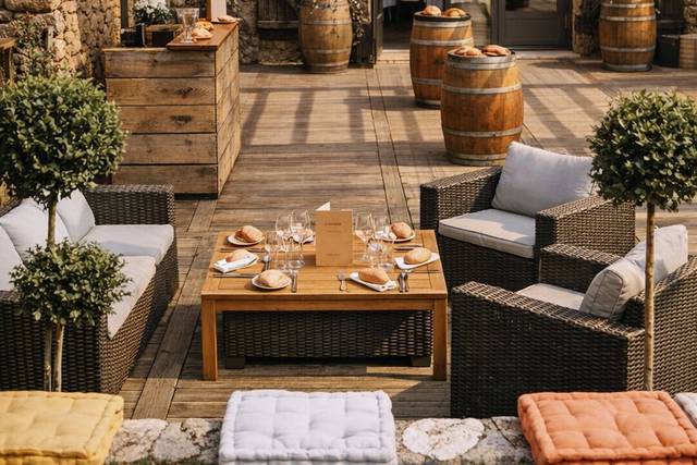 Terasse décorée