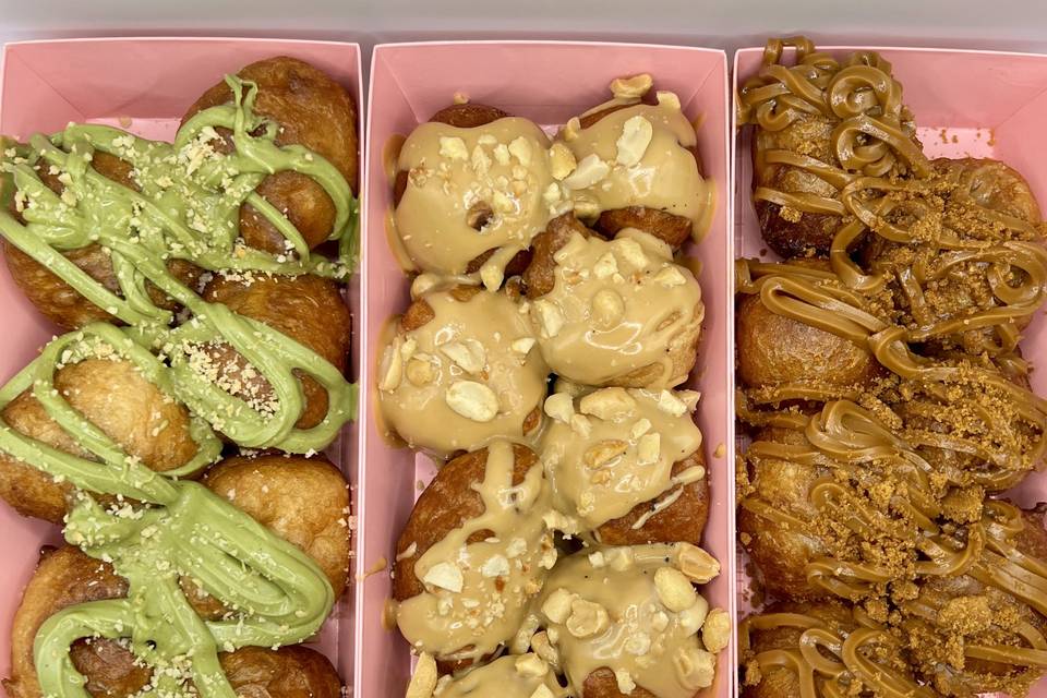 Beignets avec différent parfum