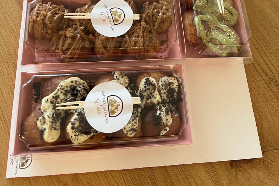 Beignets avec différent parfum