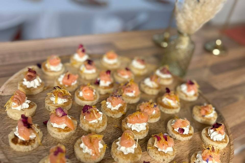 Blinis crème de saumons