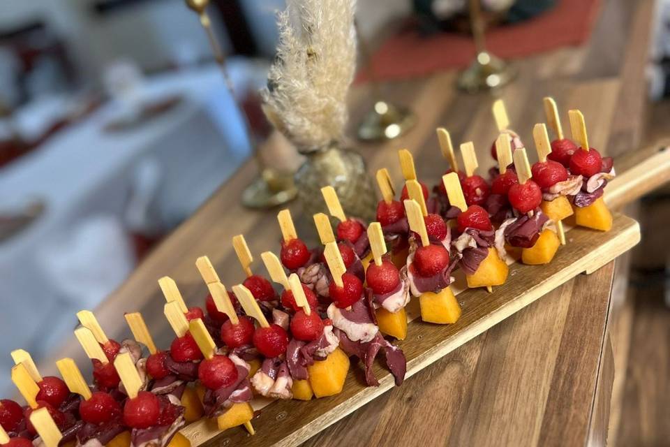 Brochette de melon pastèque