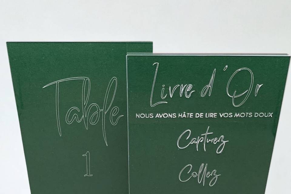 Indications de table