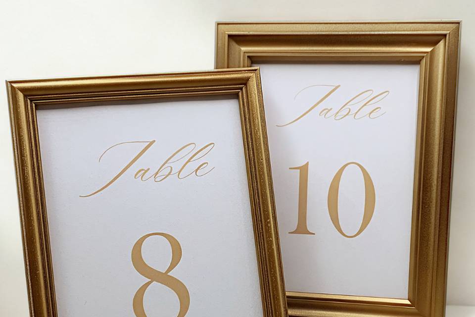 Indication de table