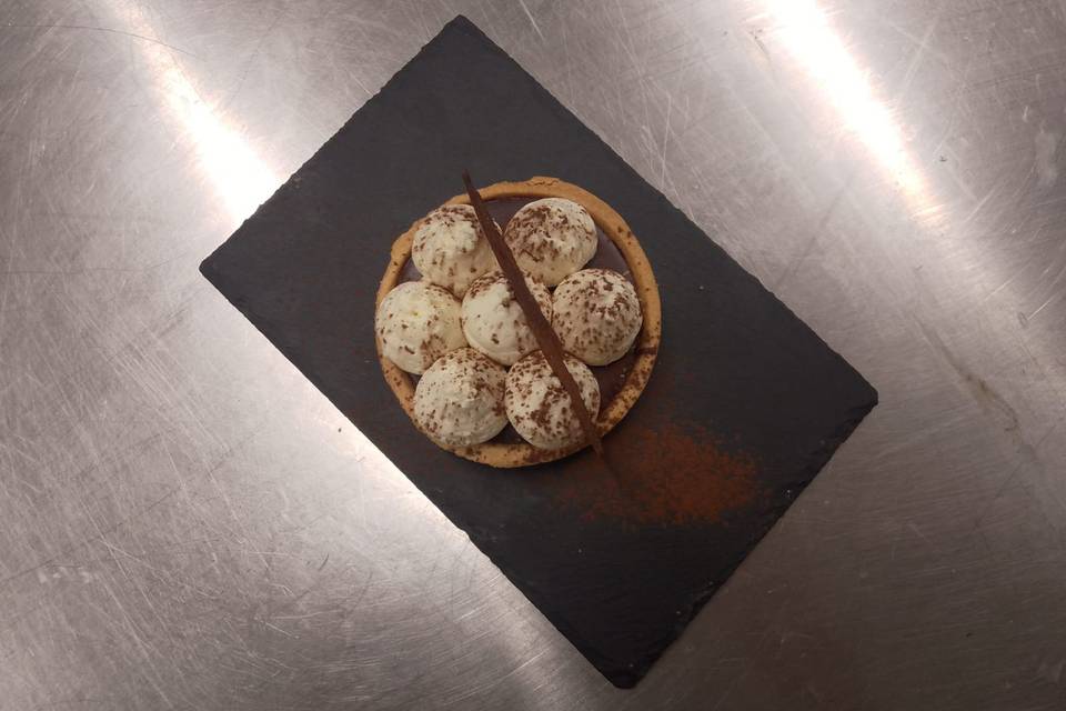 Dessert dressé sur ardoise