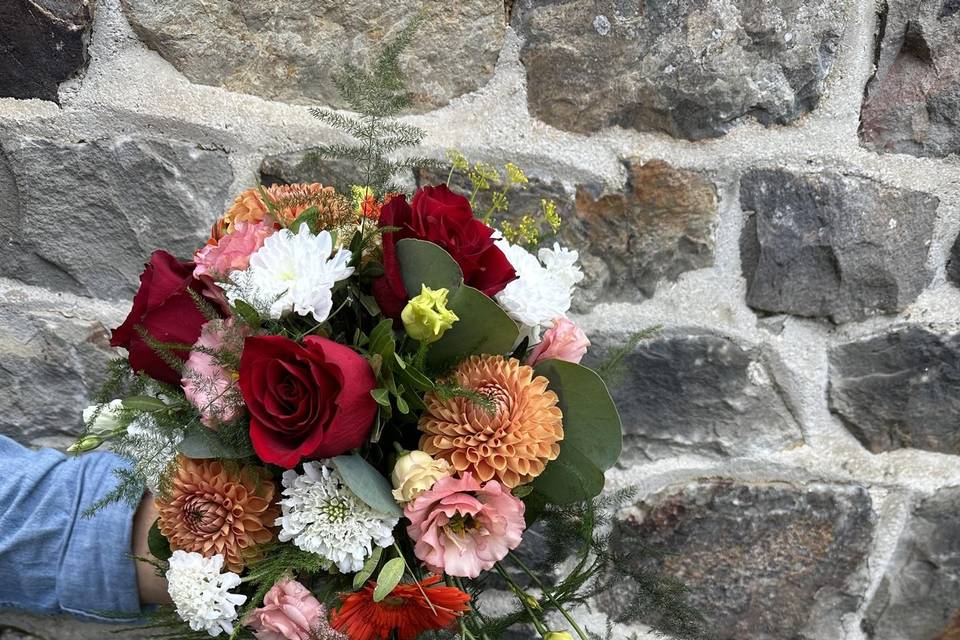 Bouquet de marié champêtre