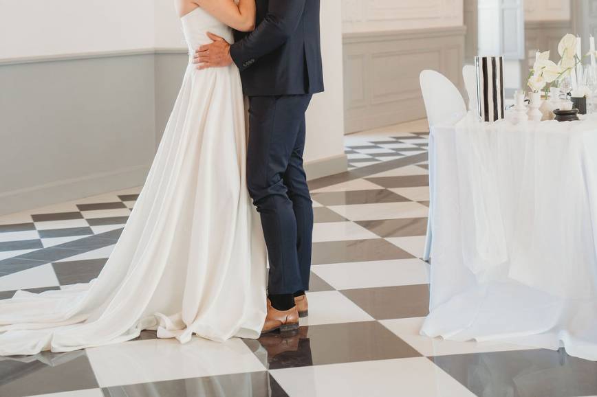 Mariés dans la salle principal