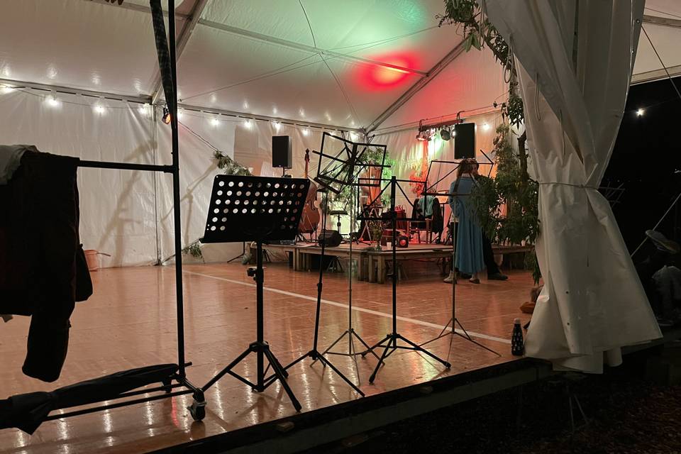 préparatifs avant concert