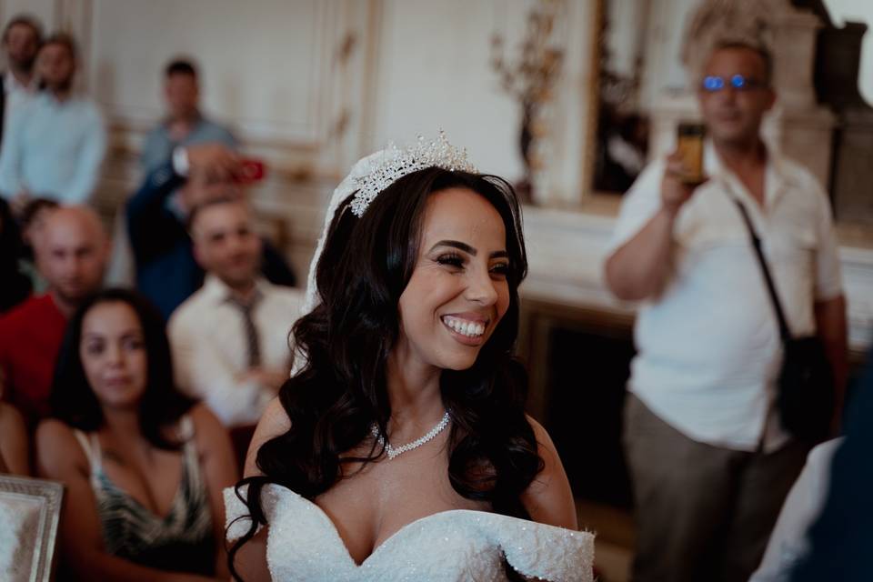 Le sourire d'une mariée