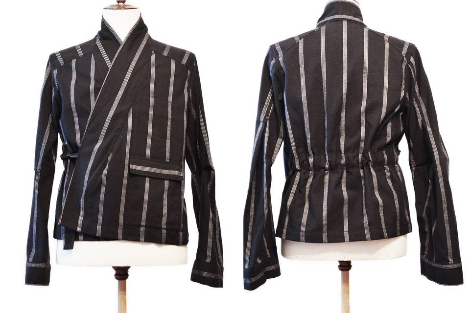 Veste croisée en coton