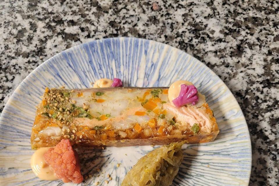 Marbré de bar et saumon