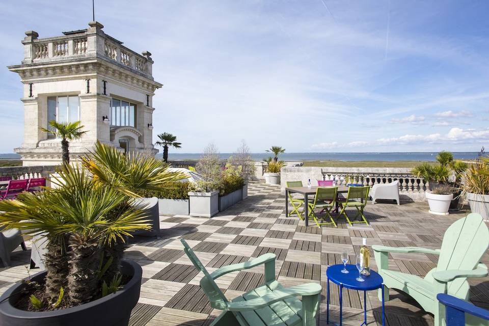 Terrasse vue mer panoramique