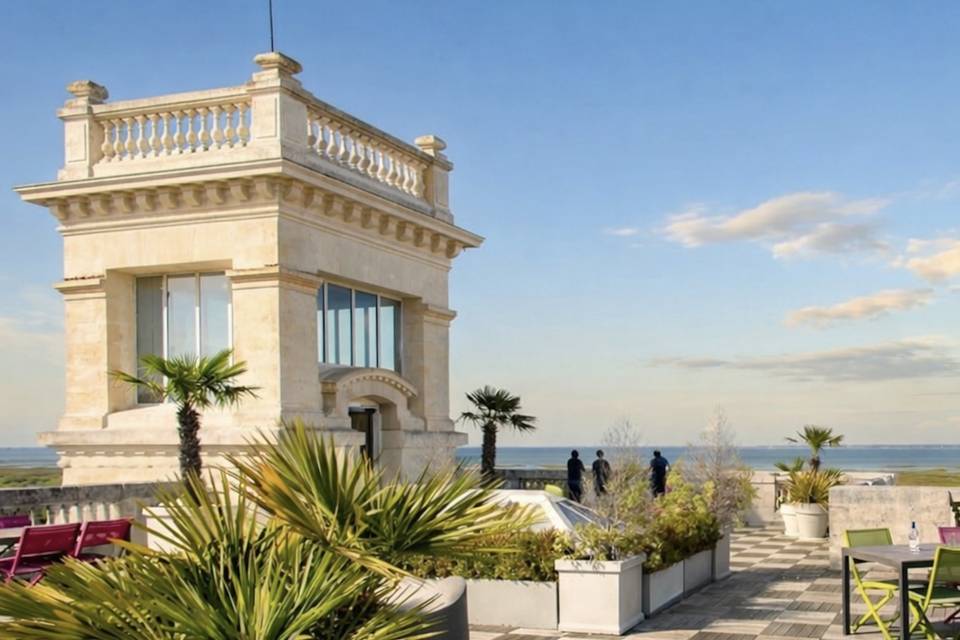 Vue mer panoramique du rooftop