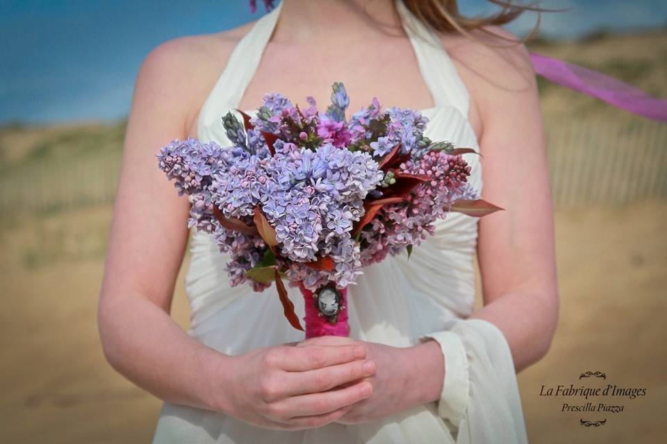 Bouquet rond  lilas