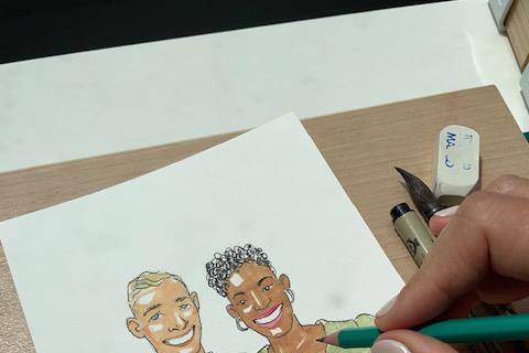 Portrait aquarelle