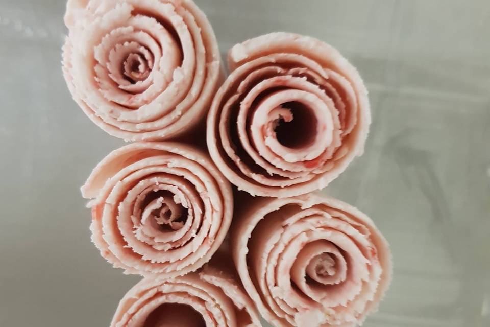 Rouleaux crème glacée fraise