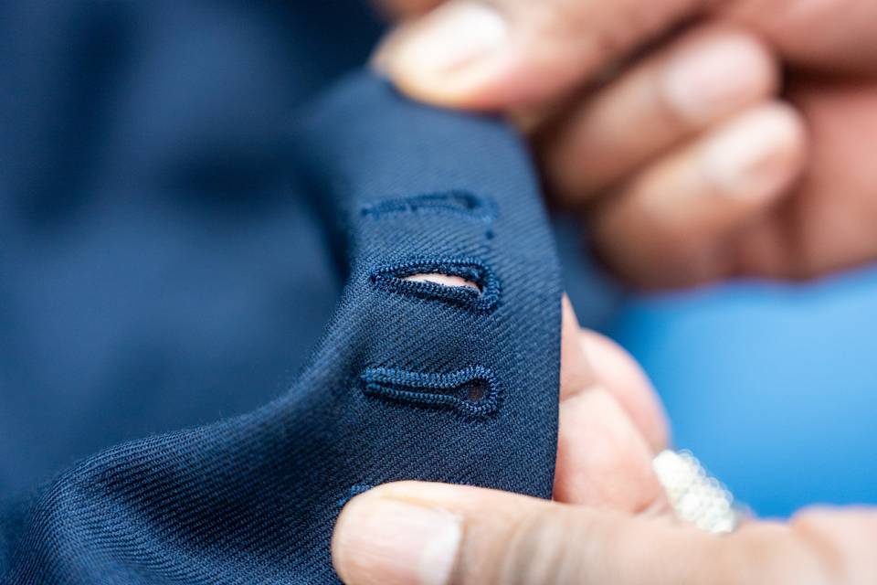 boutonnieres bleues faites main