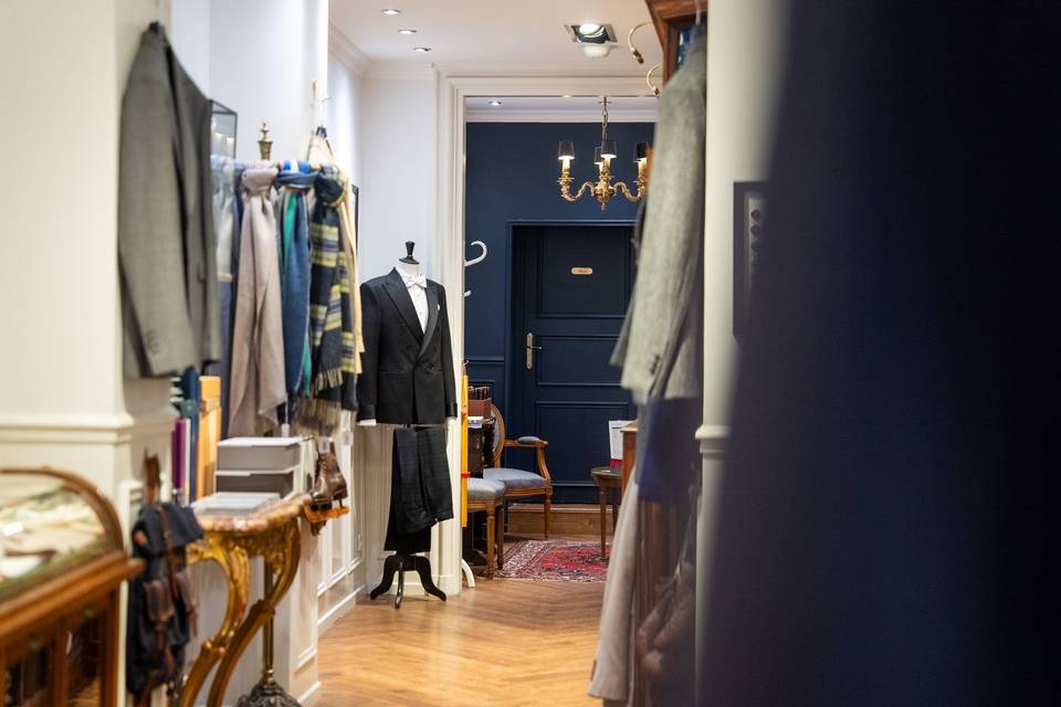 interieur boutique tailleur couloir