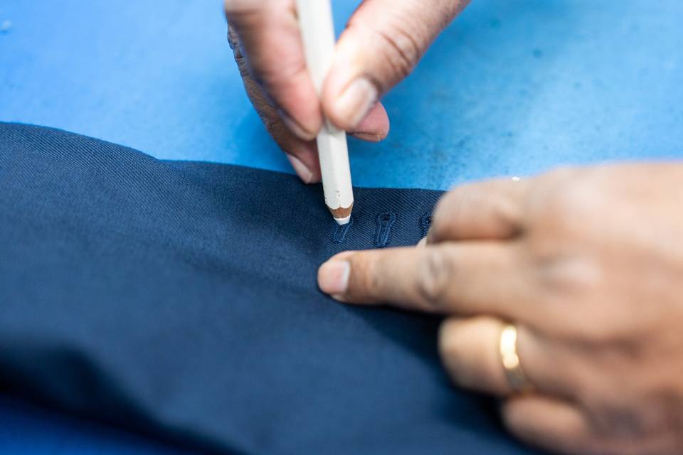 marquage emplacement bouton blanc