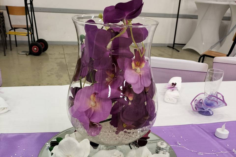 Centre de table orchidées