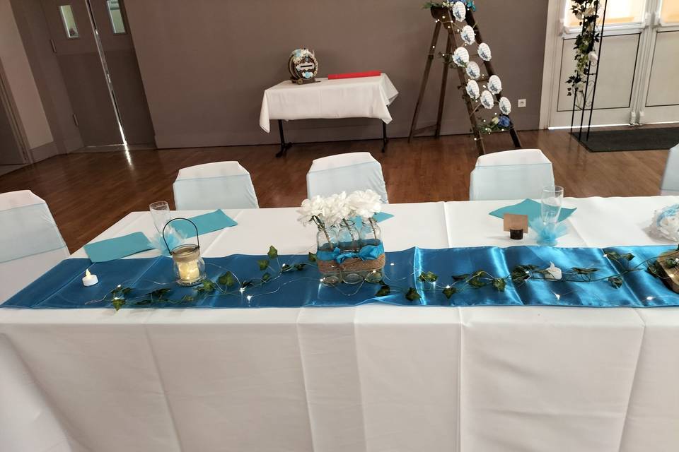 Mariage bleu champêtre