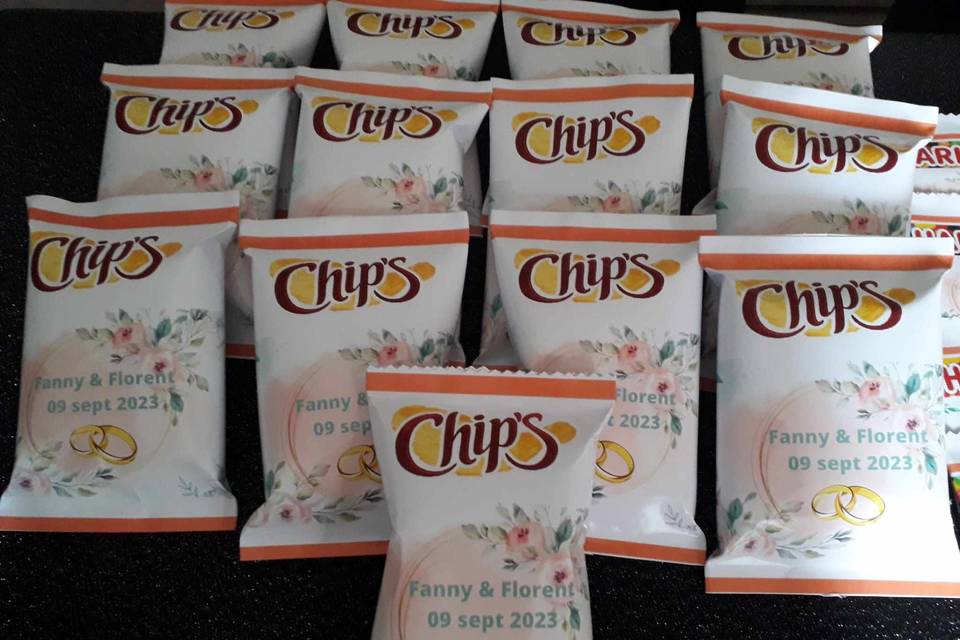 Paquets de chips personnalisés