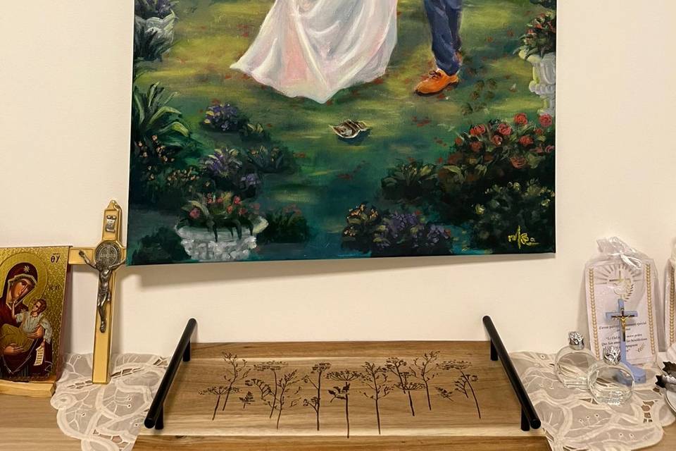 Peinture portrait mariage