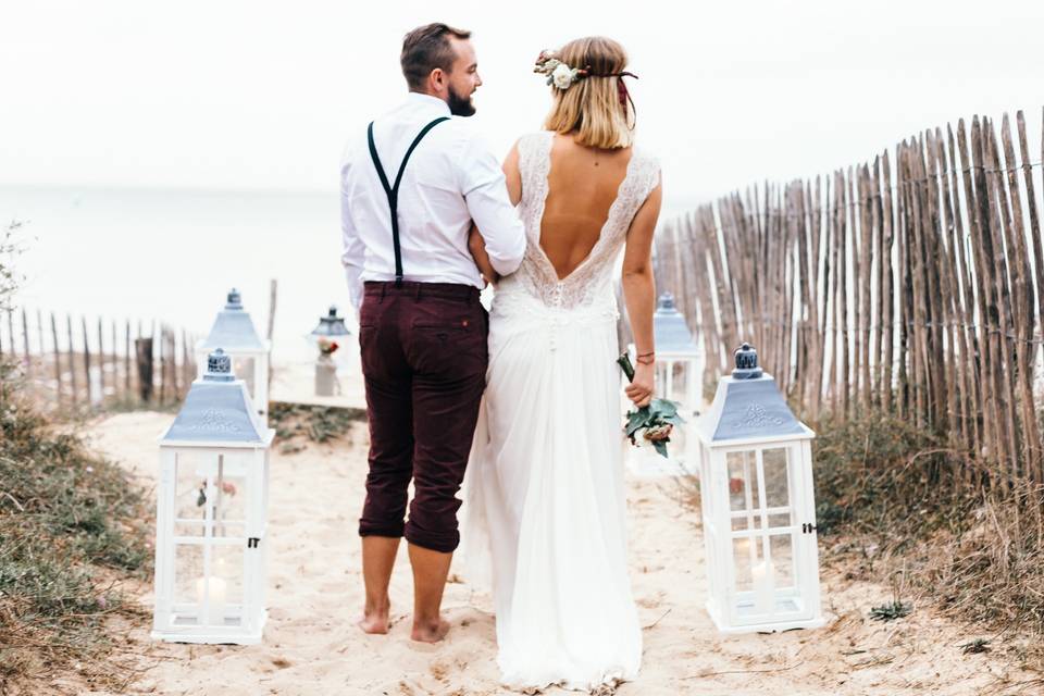 Mariage bohème  Île de Ré