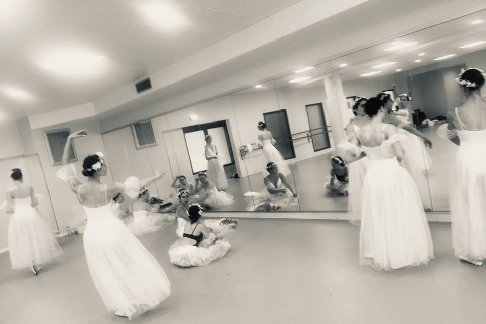 Répétition studio ballet