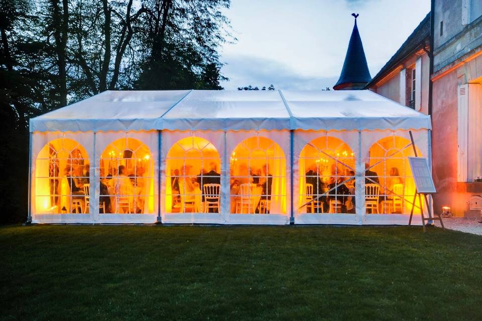 Chapiteau loué pour un mariage