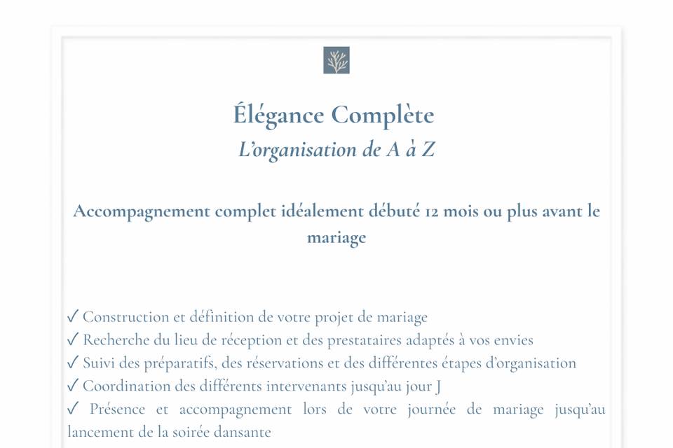 Formule Elégance complète