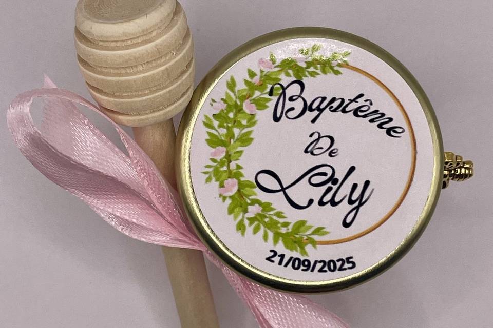 Mini pot de miel cadeau invité