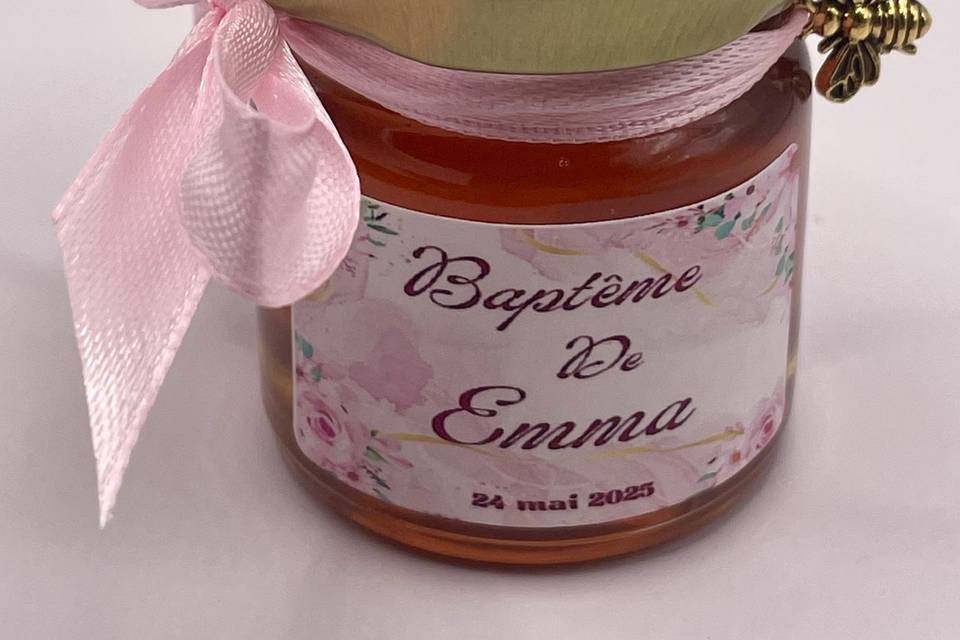 Mini pot de miel cadeau invité