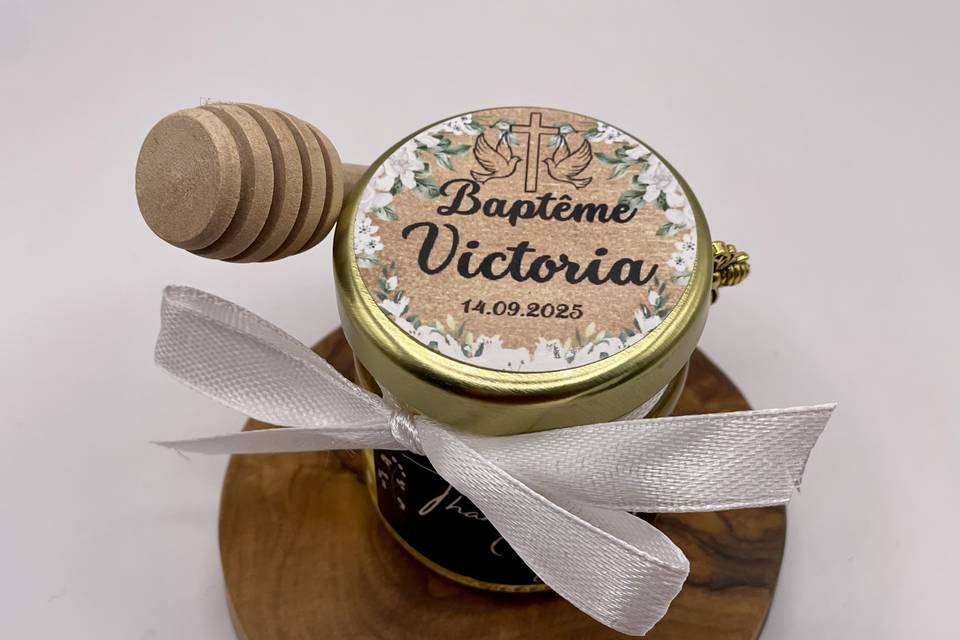 Mini pot de miel cadeau invité