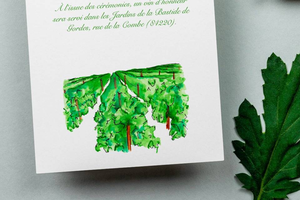 Illustration pour faire-part