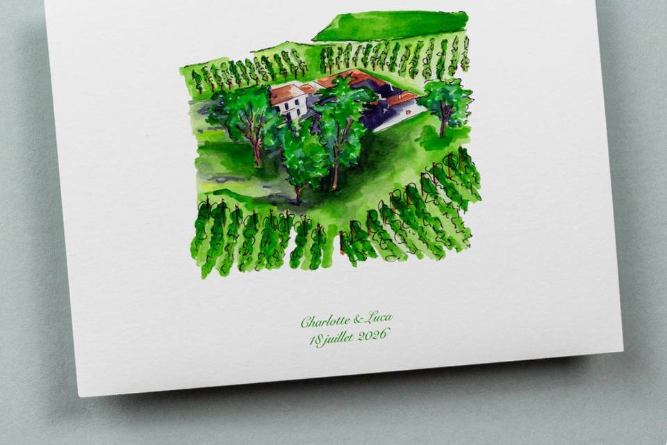 Illustration pour faire-part
