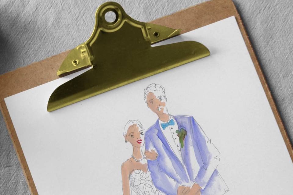 Illustrations des mariés