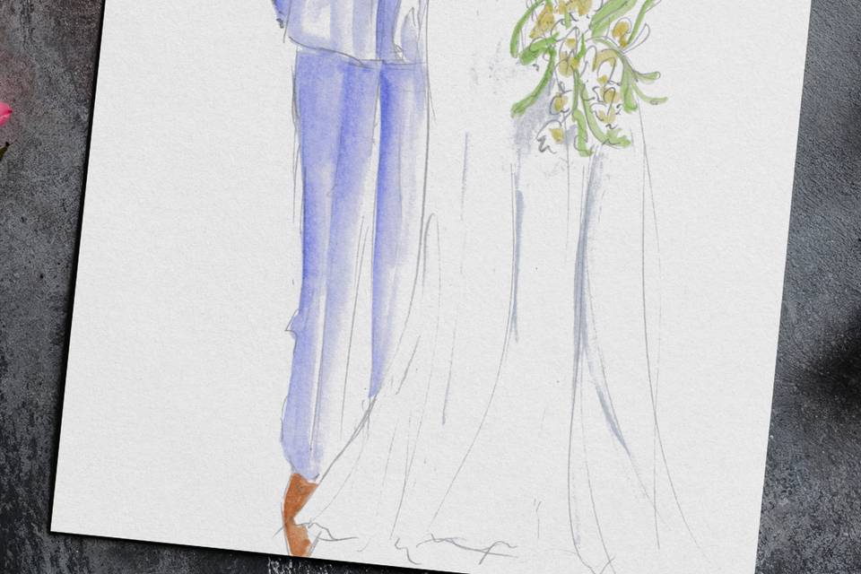 Illustrations des mariés