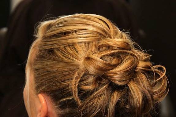 Chignon avec tresse