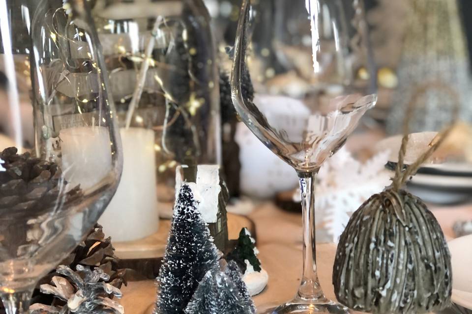 Déco de table mariage a Noël