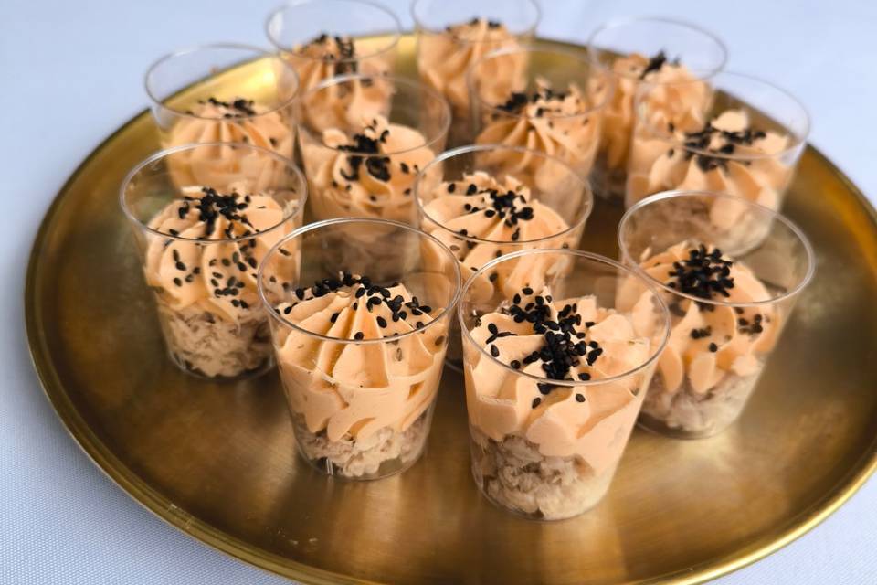 Verrine huile de trufa pesto