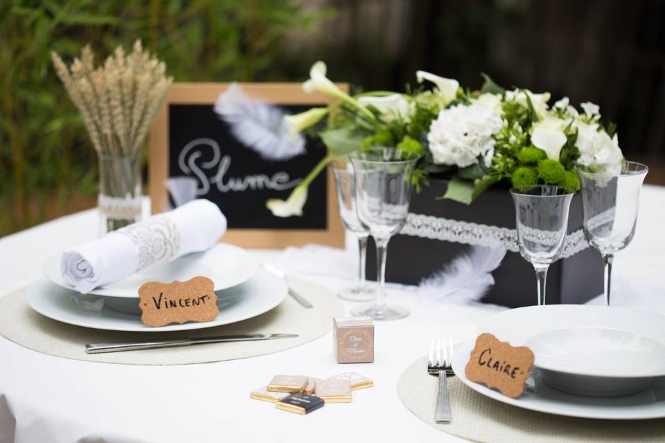 Table mariage Dentelle Chic