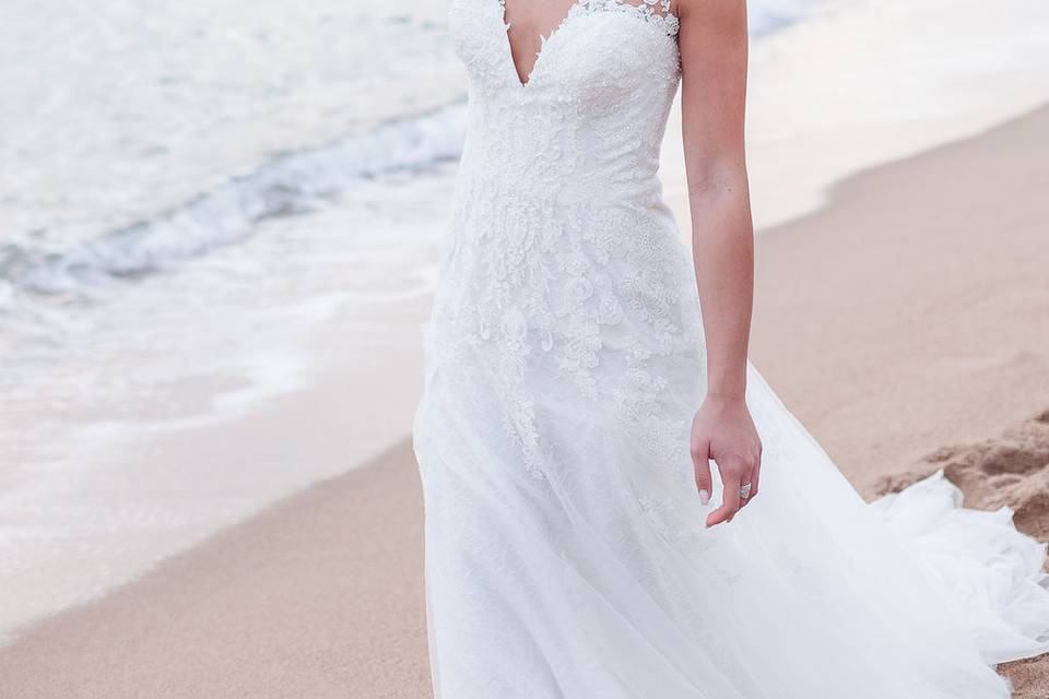 Bride on the sand