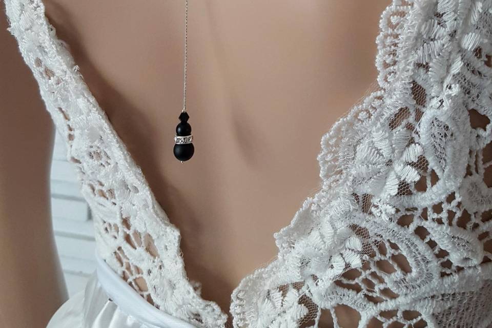 Collier dos pierre minéraux