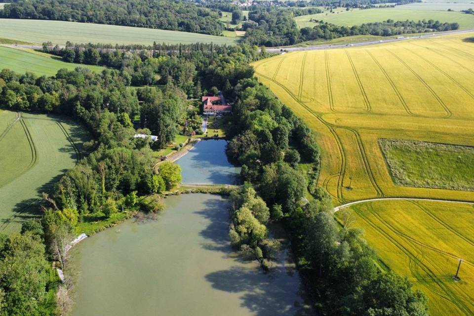 Vue aérienne du domaine