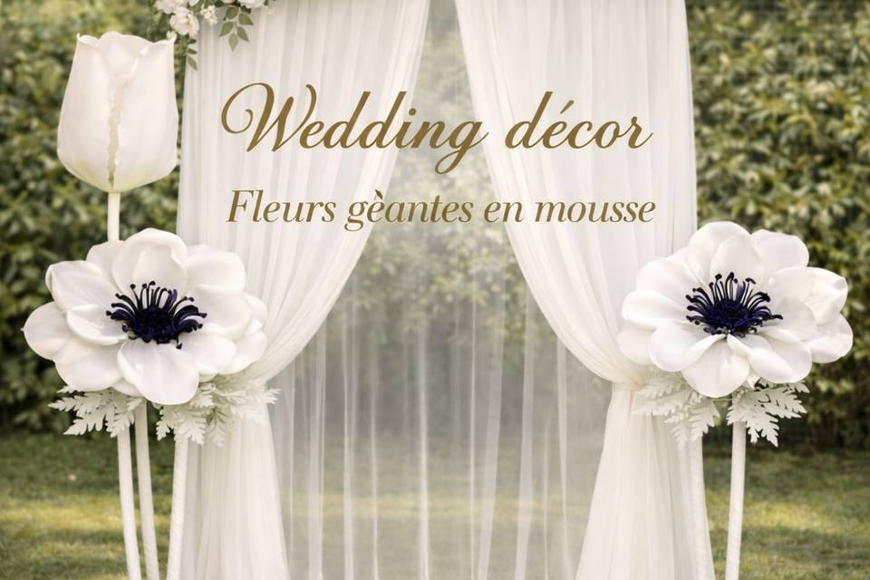 Fleurs géantes en mousse